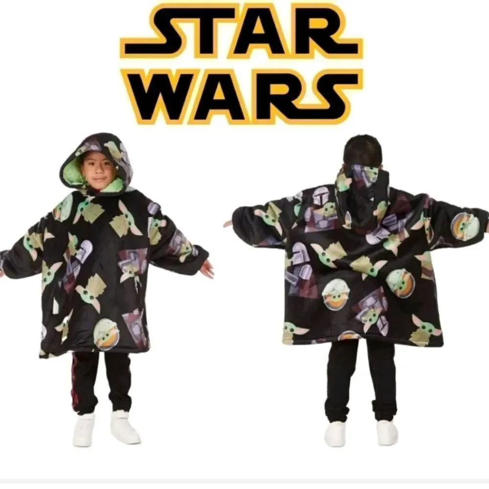 #14 Star Wars Kids Oversized Hoodie Baby Yoda Grogu Mandalorian